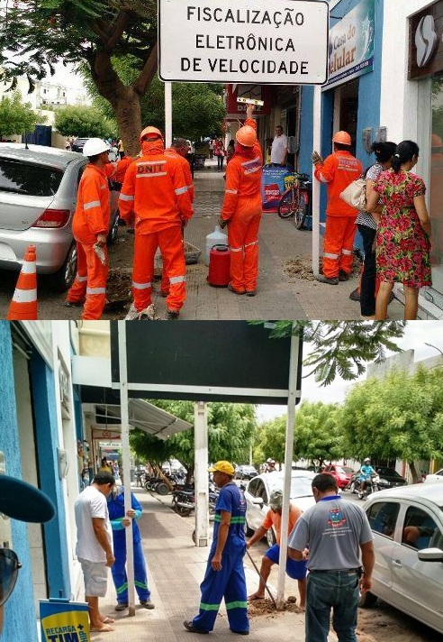 Placa fixada em Calçada pelo DNIT é retirada horas depois pela Prefeitura de Caicó